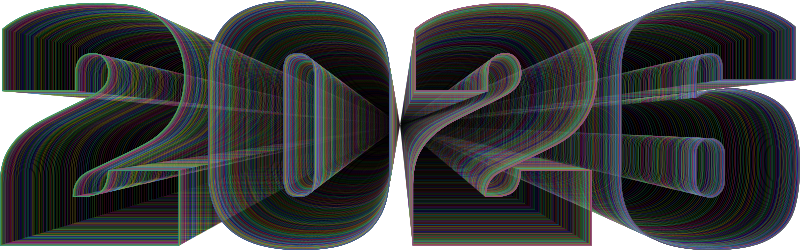 2026 Typography Wireframe Colorful