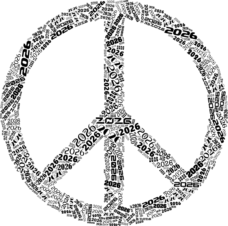 2026 Peace Sign 2 Black