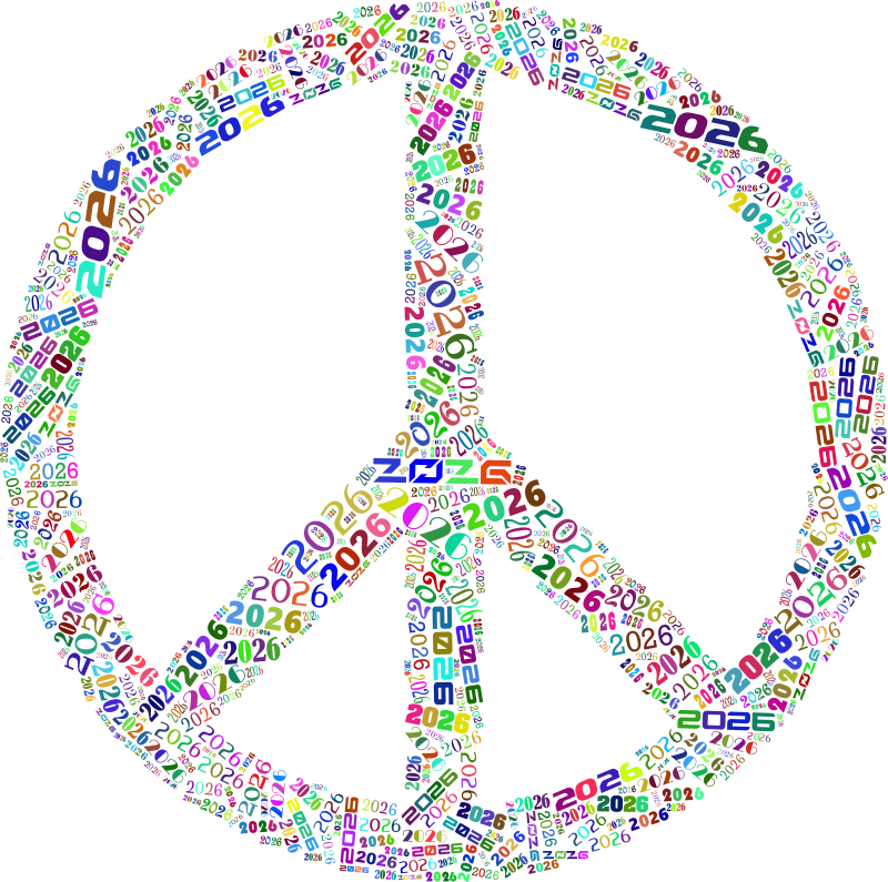 2026 Peace Sign 2 Colorful