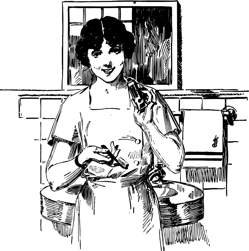 Lady Brushing Her Teeth