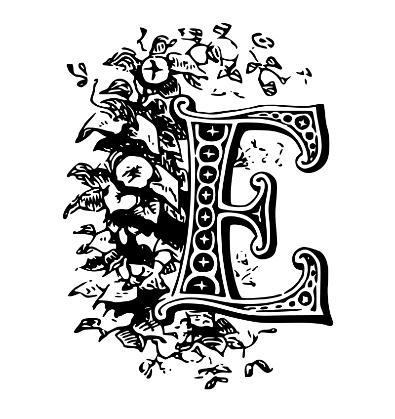 E Drop Cap