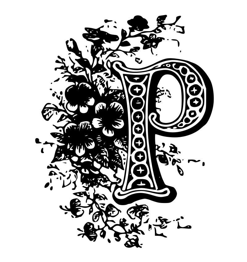 P Drop Cap