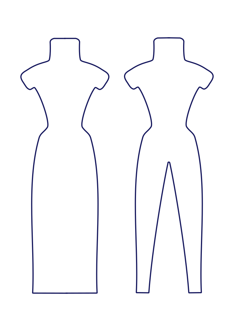 Formes pour présentation de vêtements de poupées mannequin