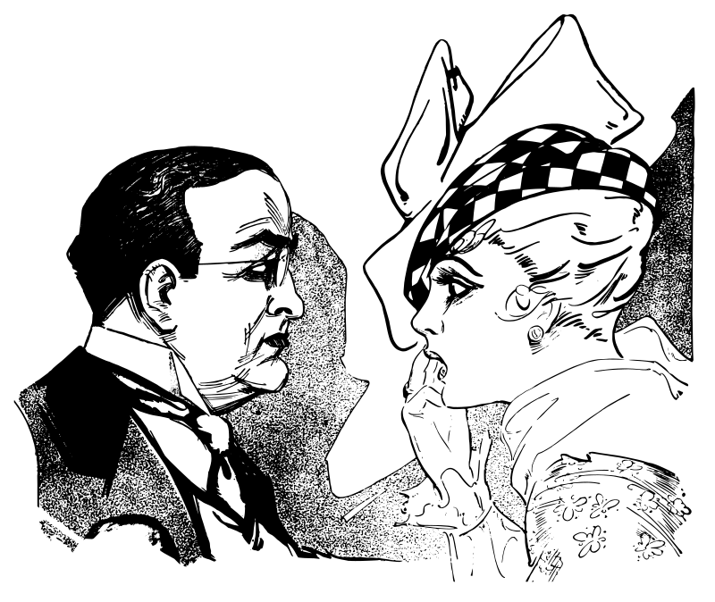 Woman Surprised by Man