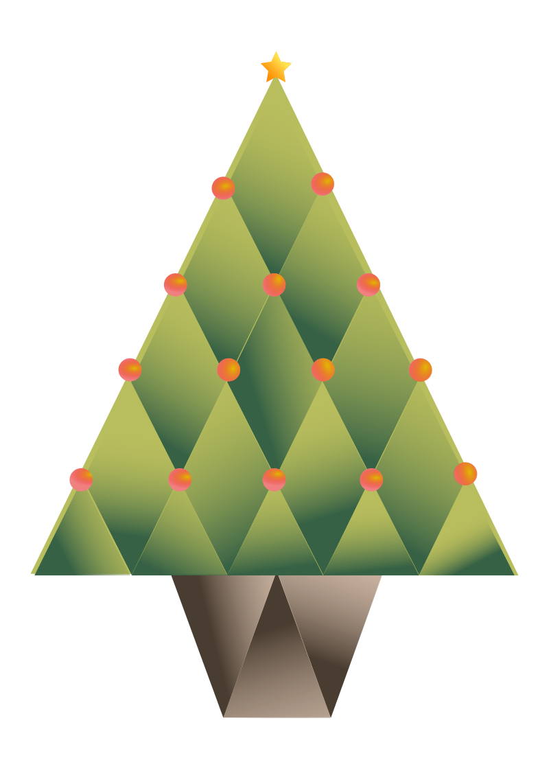 Sapin de Noël en losanges