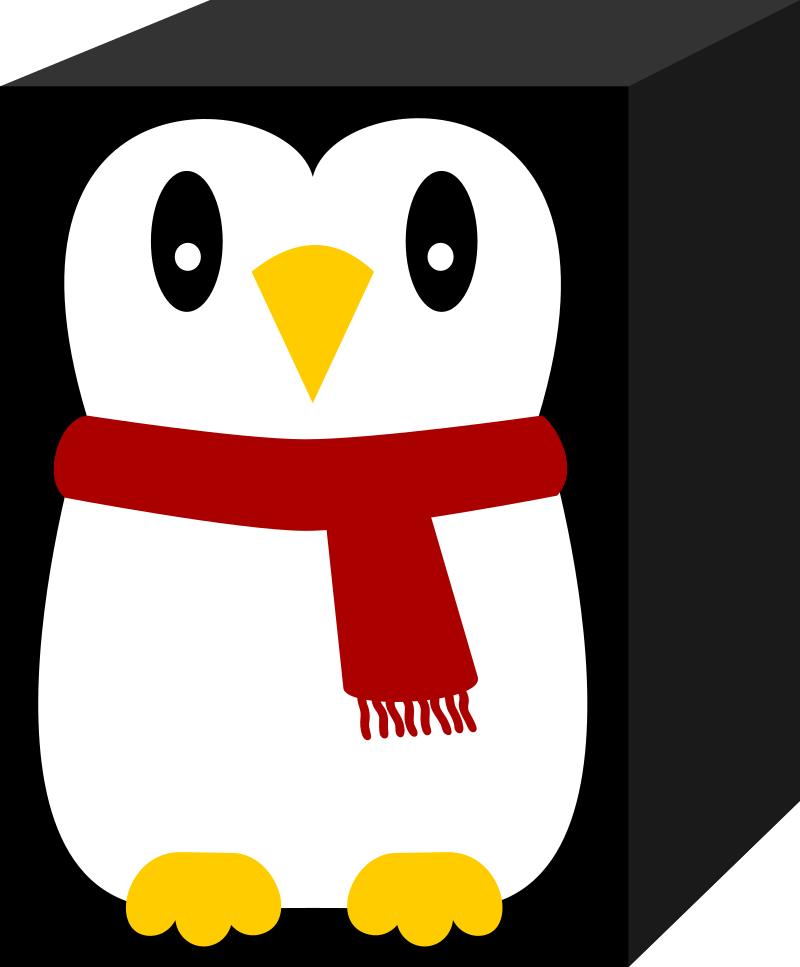 Penguin with scarf block