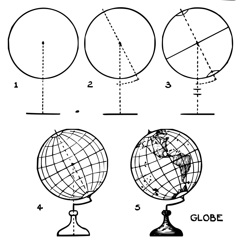 Lutz - Globe - in 5 steps