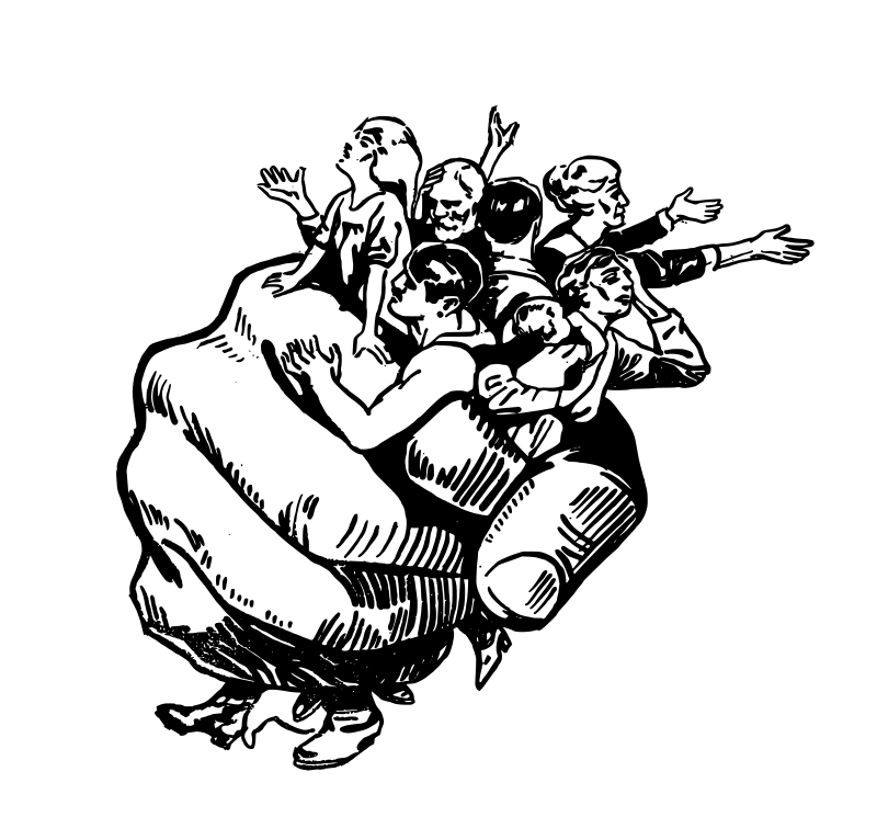 Hand Squishing People