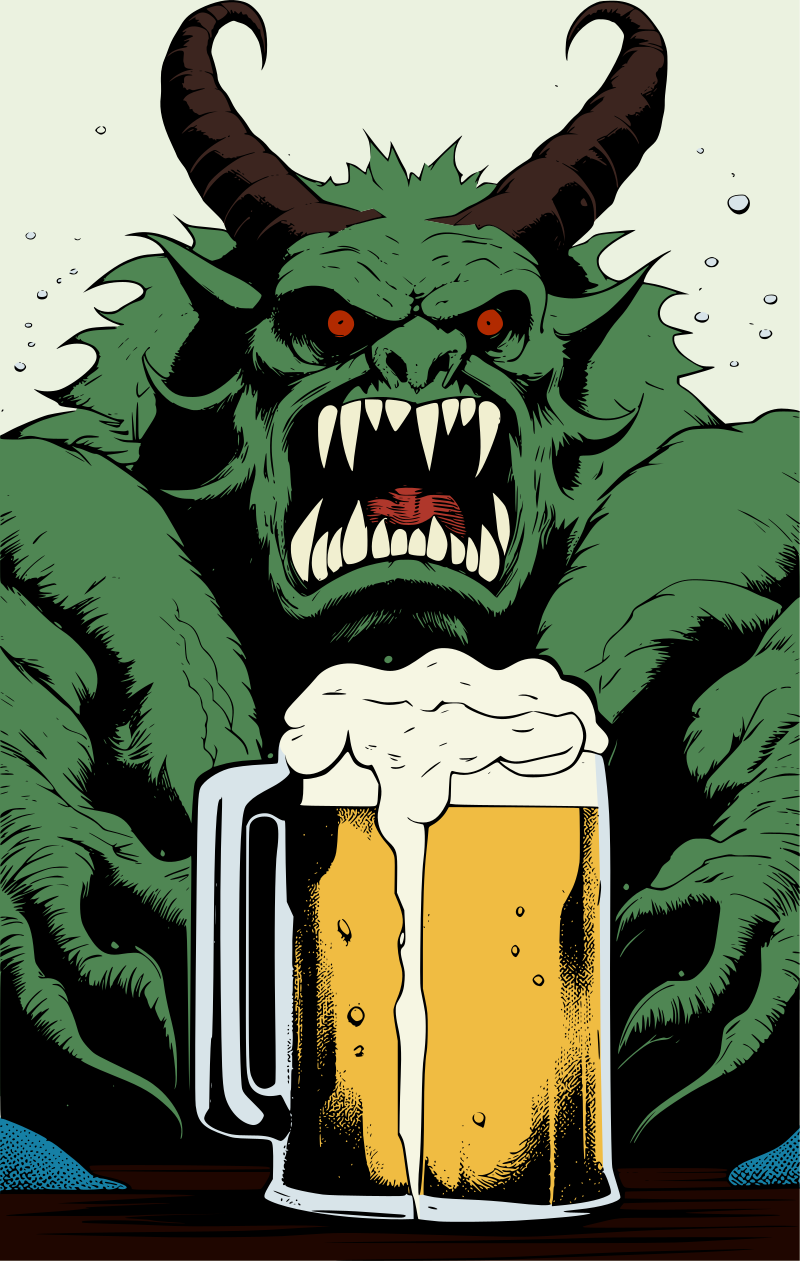 Monster having a beer remix