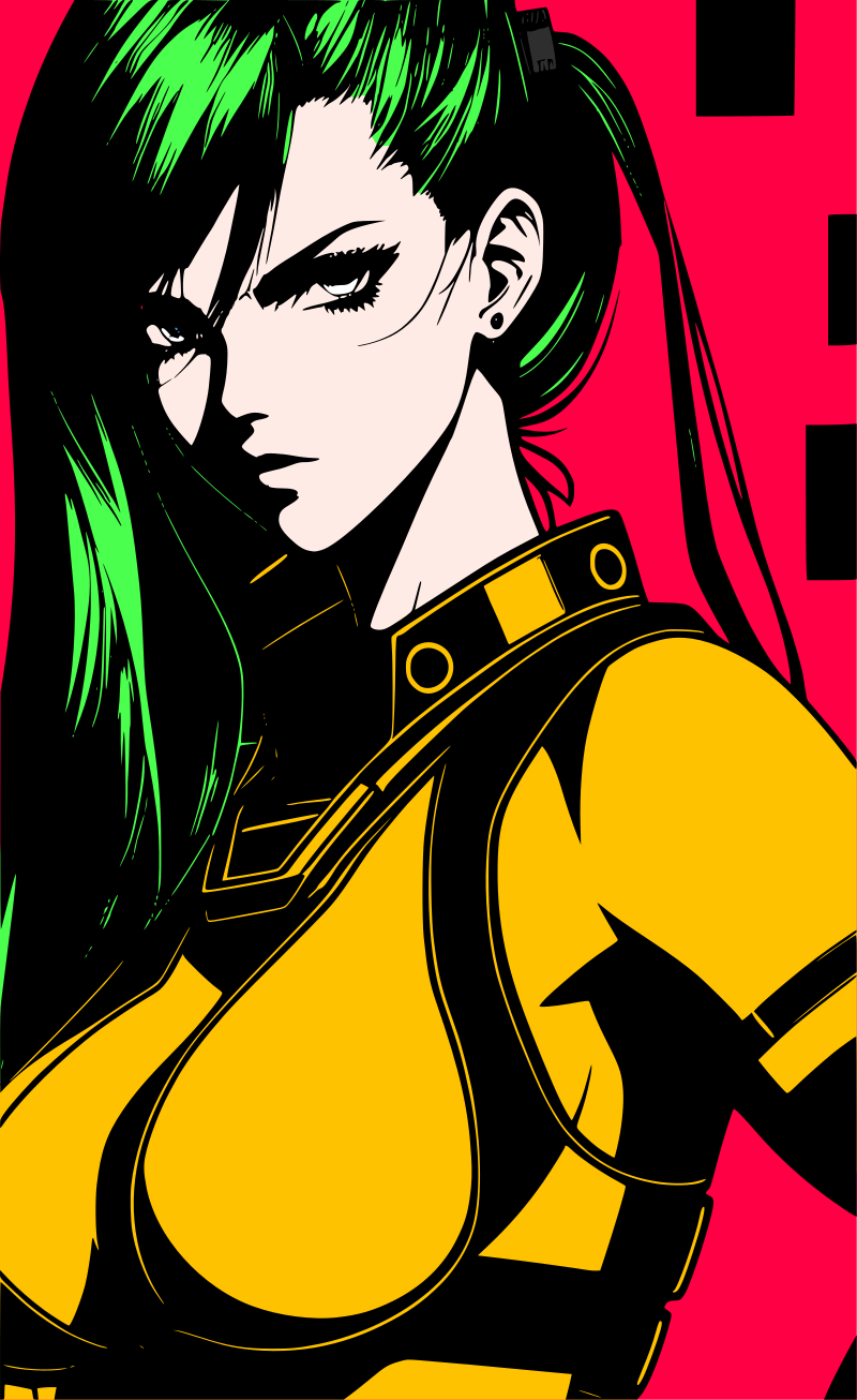 Cyberpunk woman remix