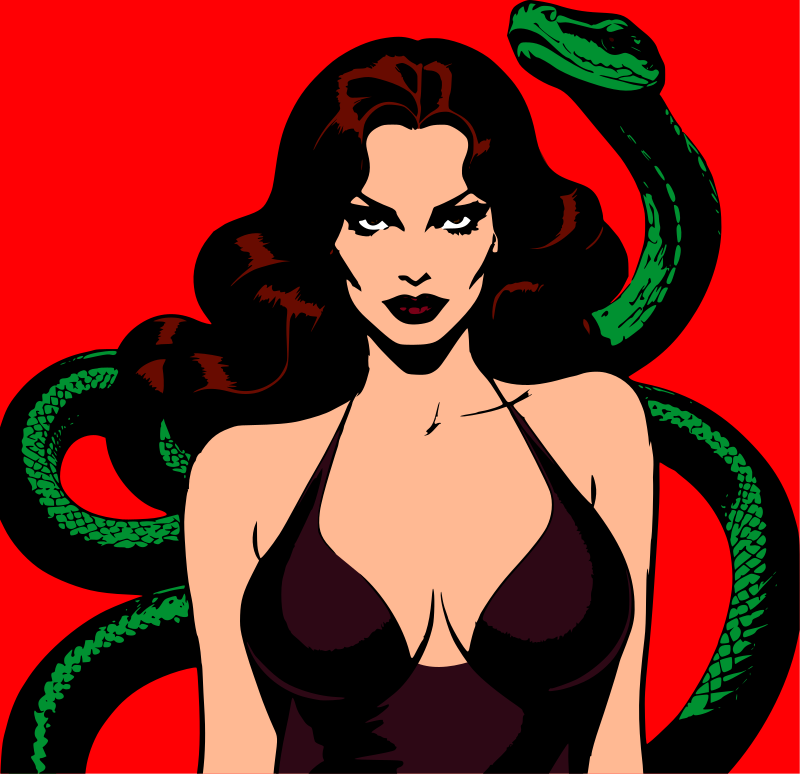 Woman with snake remix