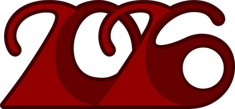 2026 year stylized nested numbers