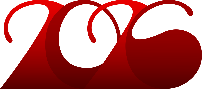 2026 year stylized nested numbers