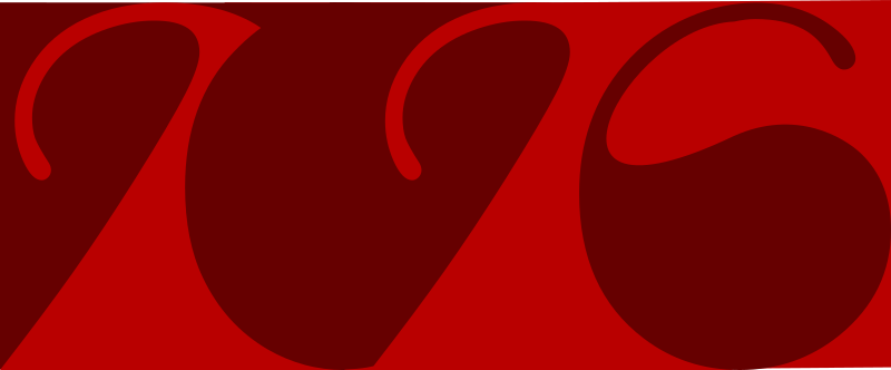 2026 year stylized nested numbers strip