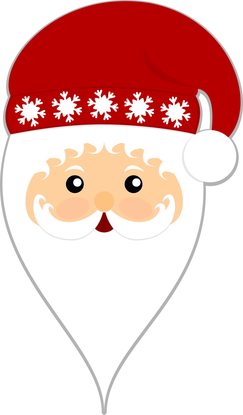 Santa Claus face drop shape