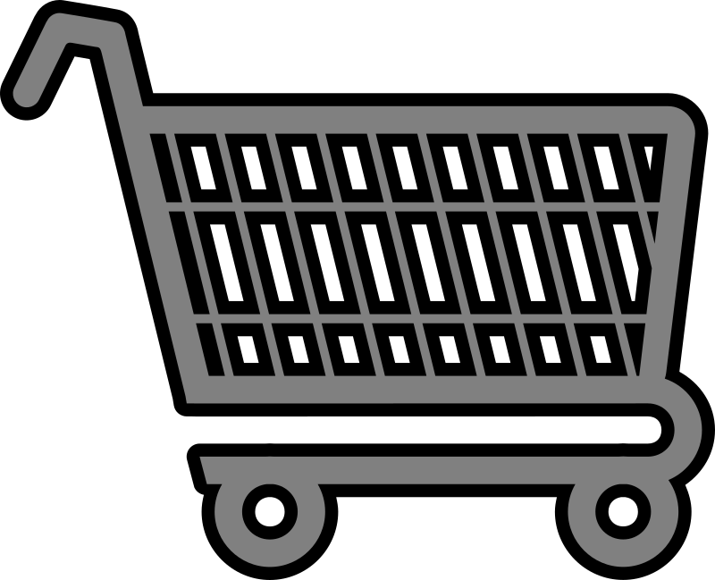 Dark gray grocery cart