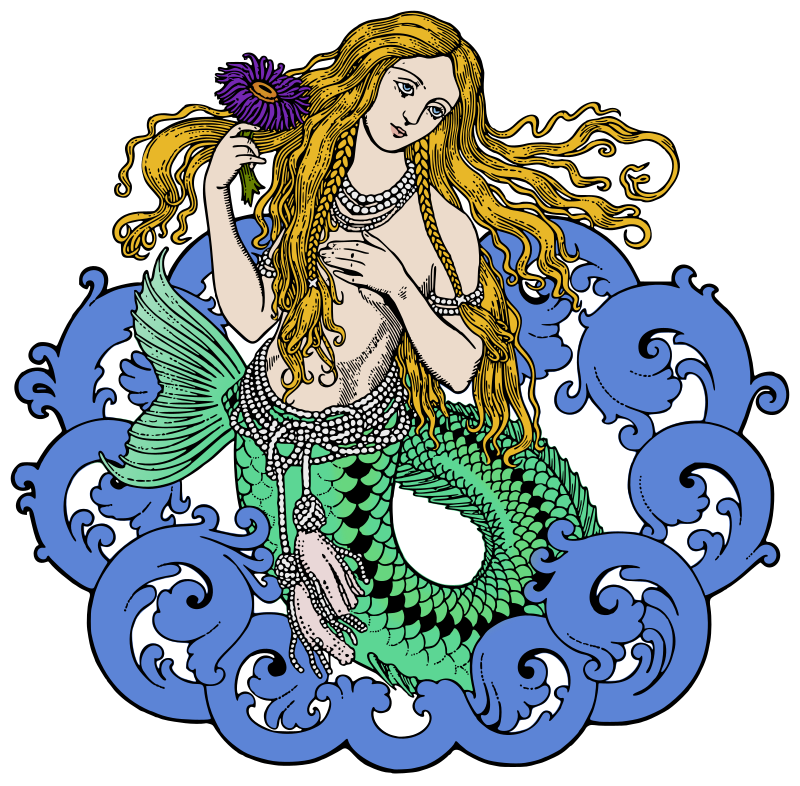 Vintage Mermaid - Colour Remix