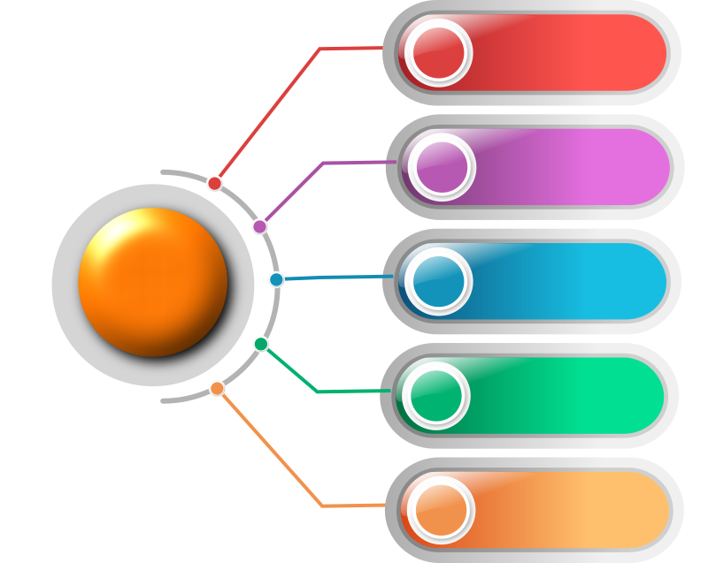 Infographic glossy buttons