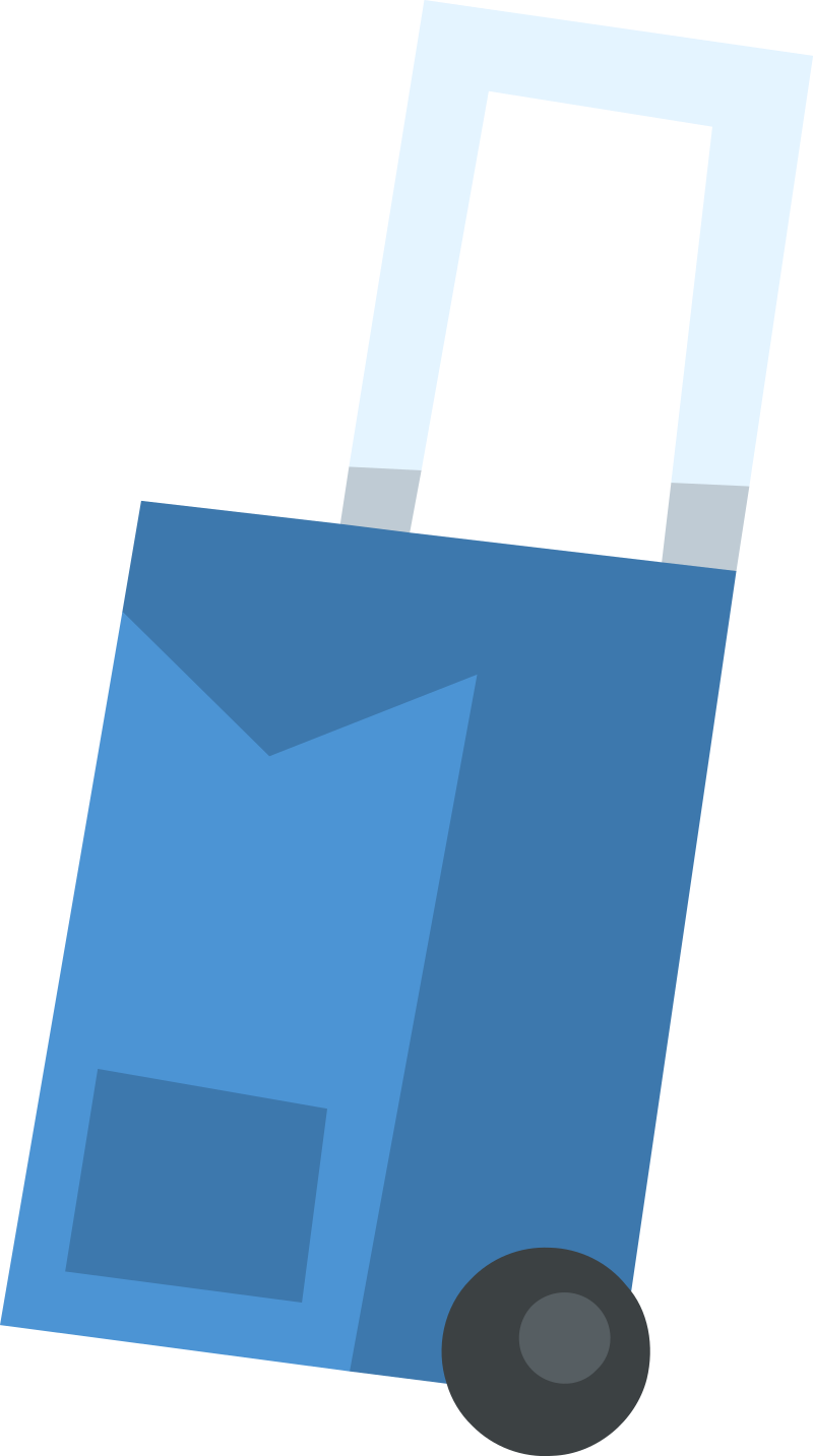 Blue Rolling Suitcase Luggage Icon