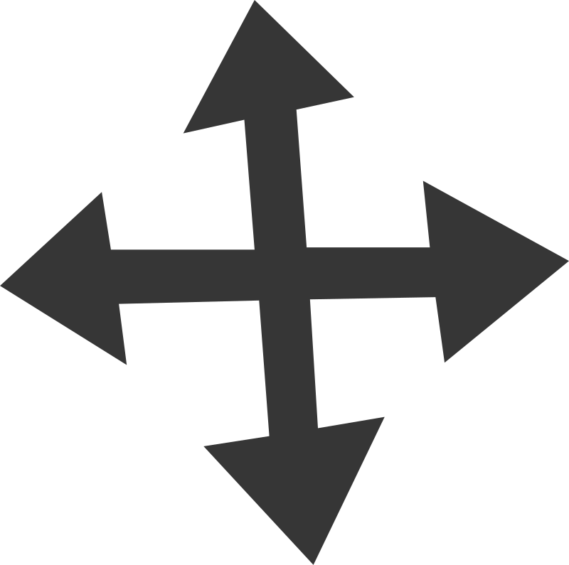Black Move Reposition Cursor Icon