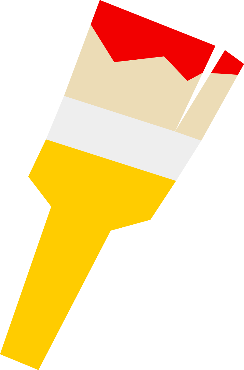 Paint Brush With Red Paint Icon