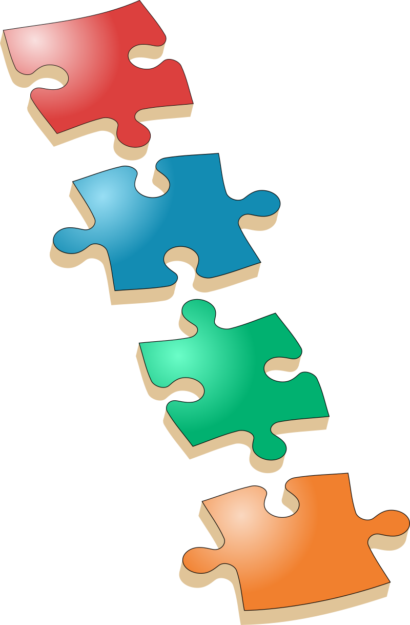 Puzzle 3D with four piece