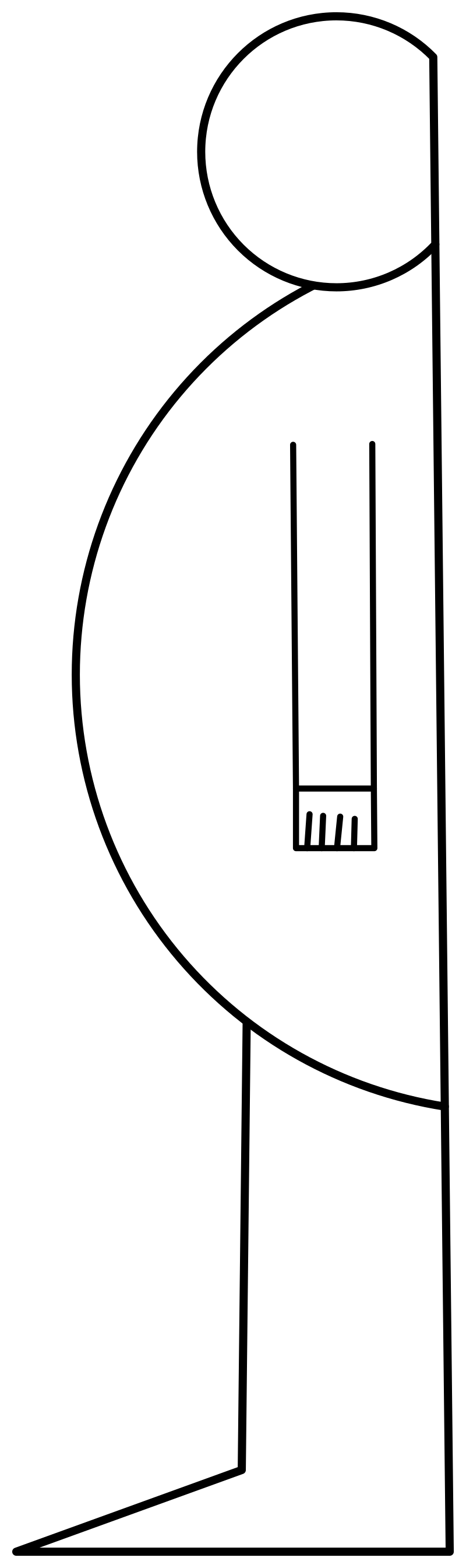 Boss Man in Suit Minimal Drawing