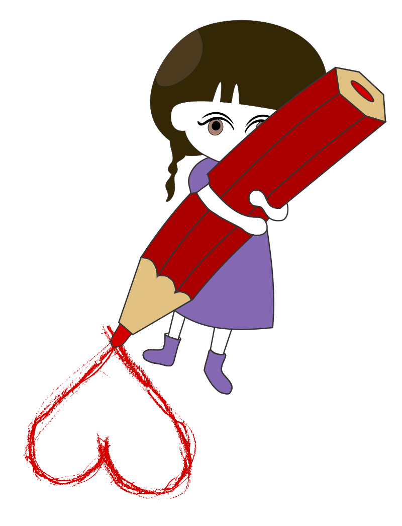 Shy Girl Draws a Heart - New Heart Remix