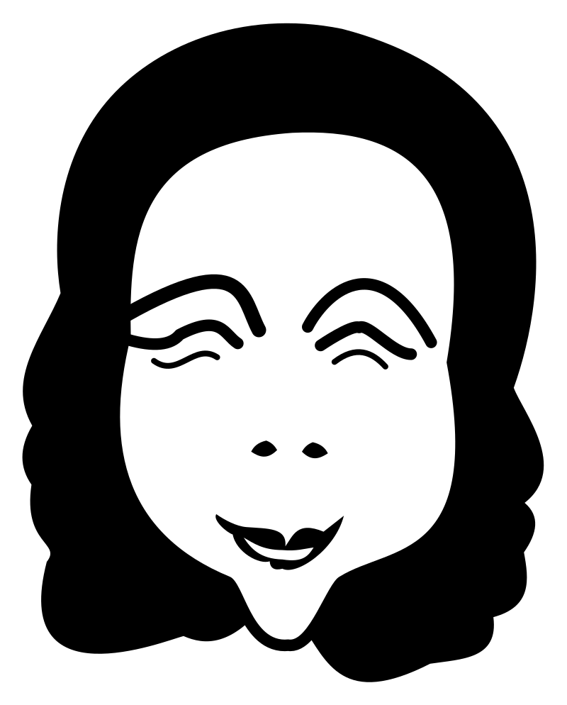 Suffering Lady Head Chinese Cartoon