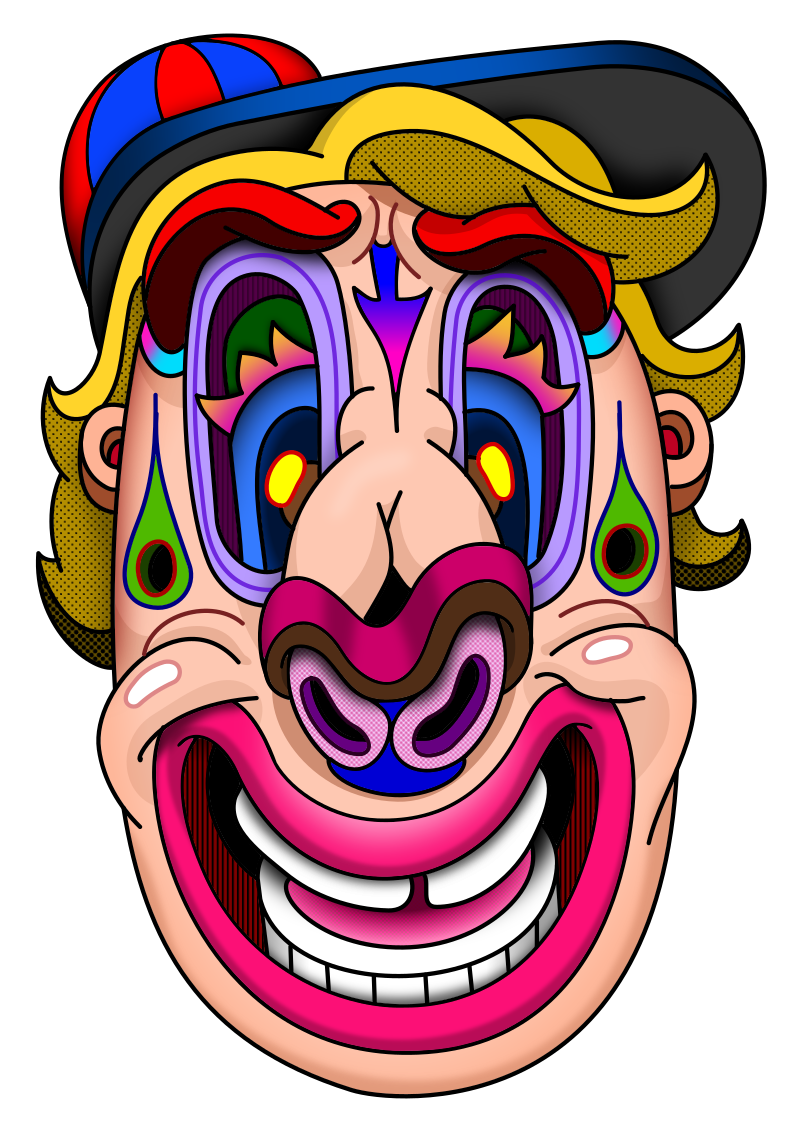 Coloring face 2 - COLORS REMIX