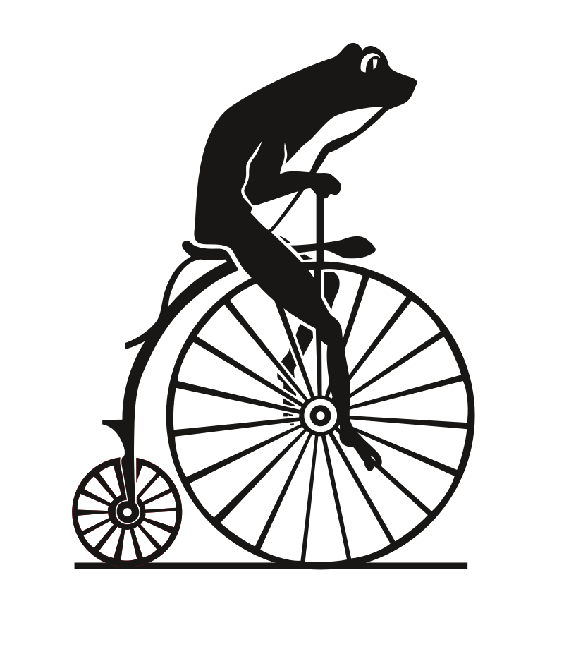 Frog on a Penny-Farthing