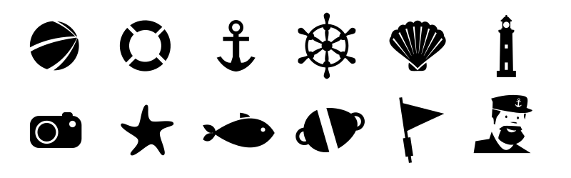 Set d'icone de la mer / Set of the sea icons