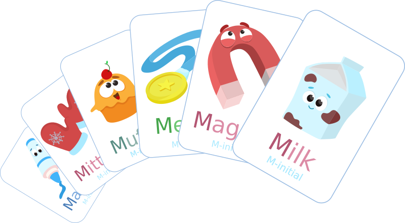 Letter M Words Cards