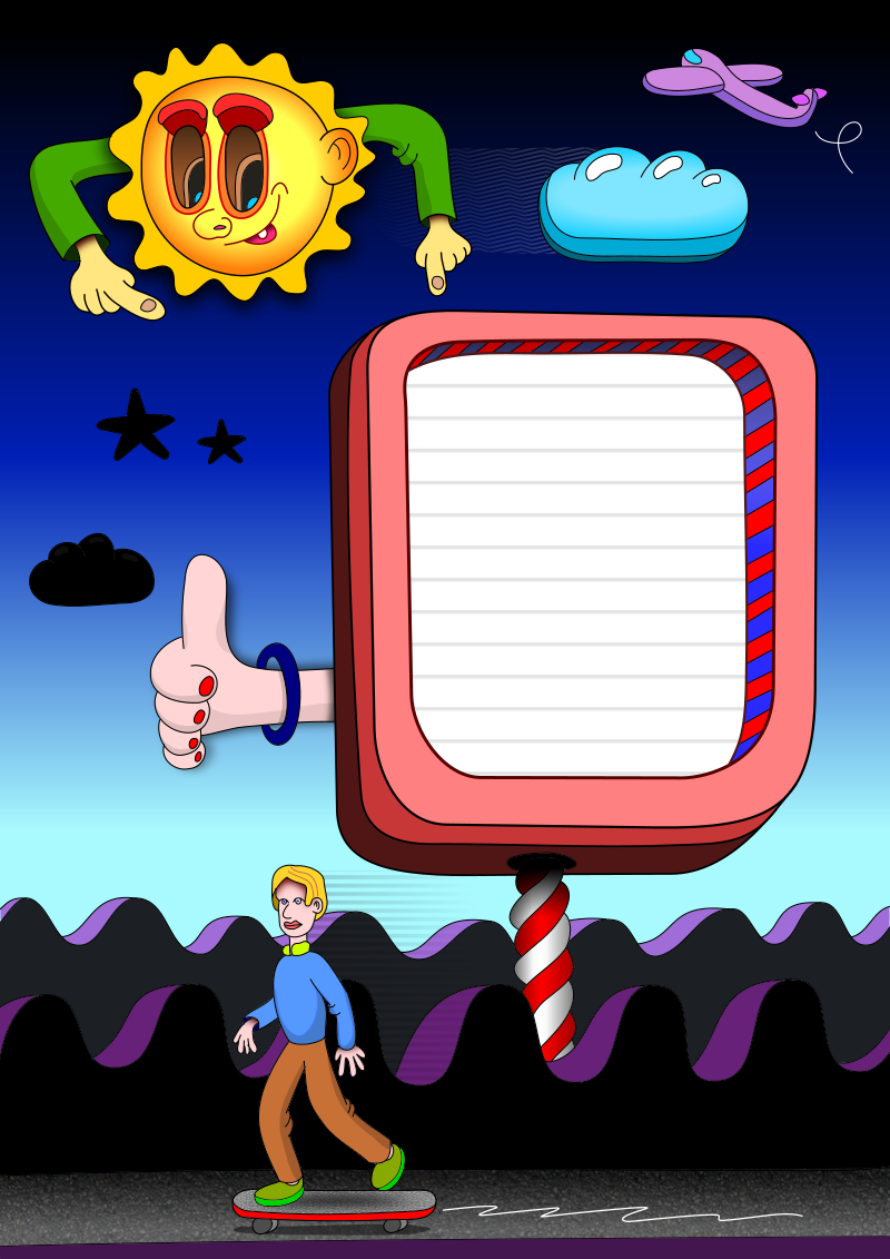 A FRAME along A ROAD - color remix