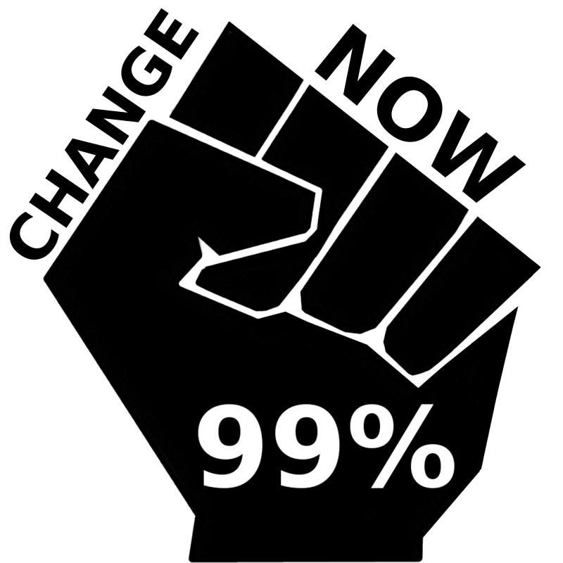 Change now protest fist