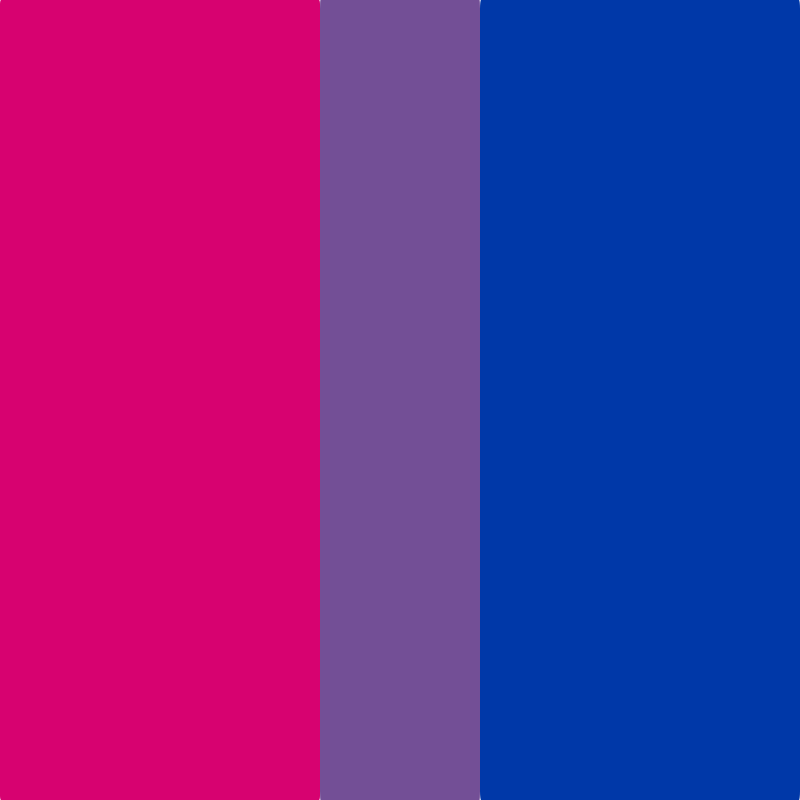 Bisexual pride vertical flag icon square