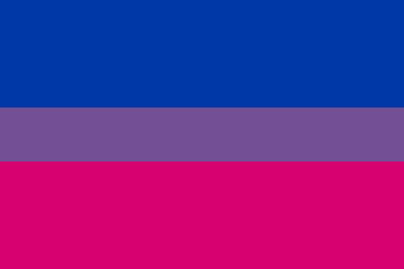 Bisexual pride flag gradient colors inverted color order