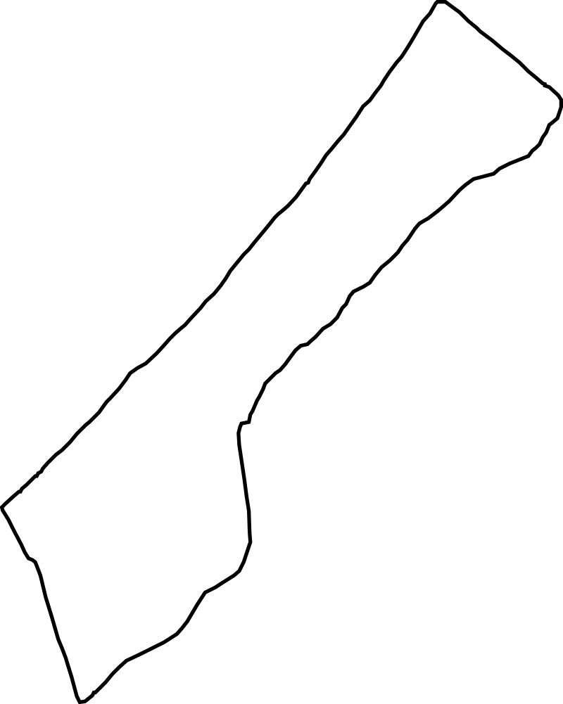 Gaza map shape white icon 2023