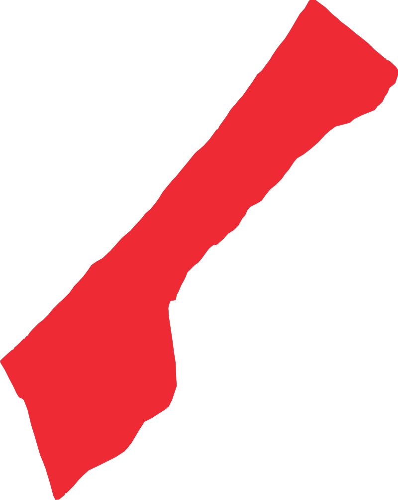 Red Gaza map icon or symbol