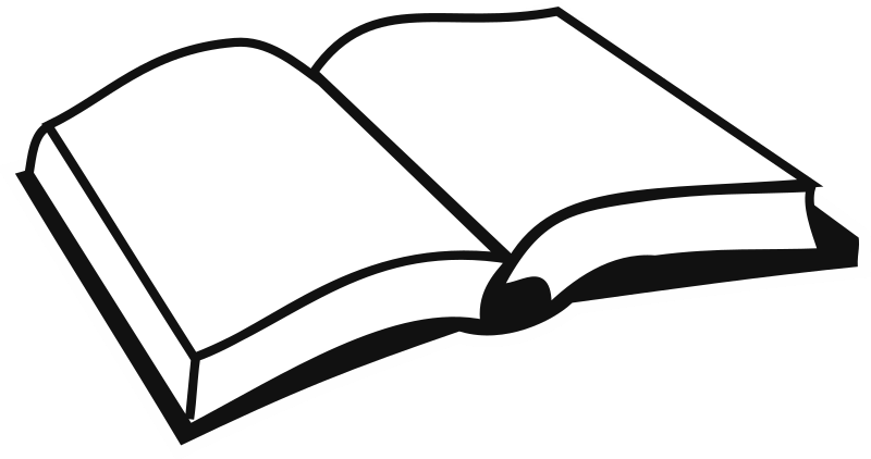 open book icon black white blank pages