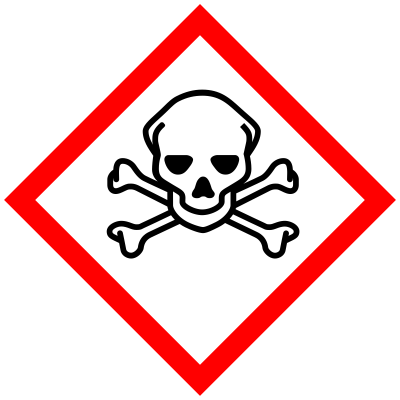 Skull and Crossbones toxic sign warning triangle