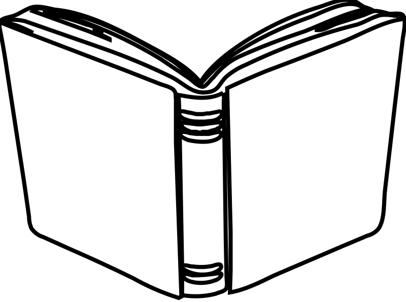 White open book being read