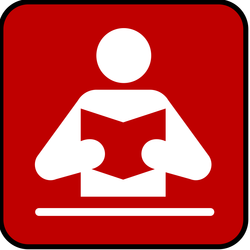 Reading red book sign