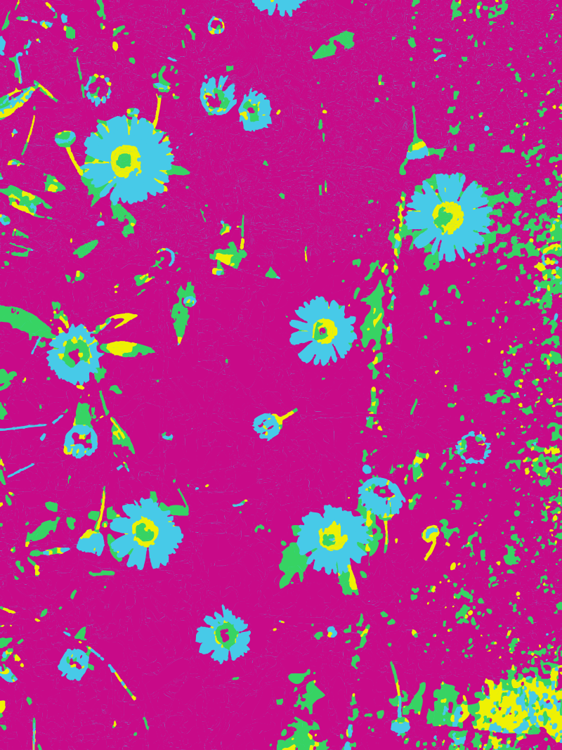 Abstract Blue Flowers