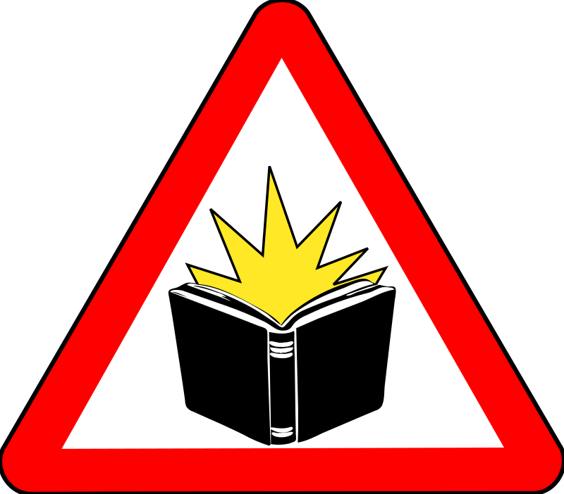 Book Exploding Warning Sign