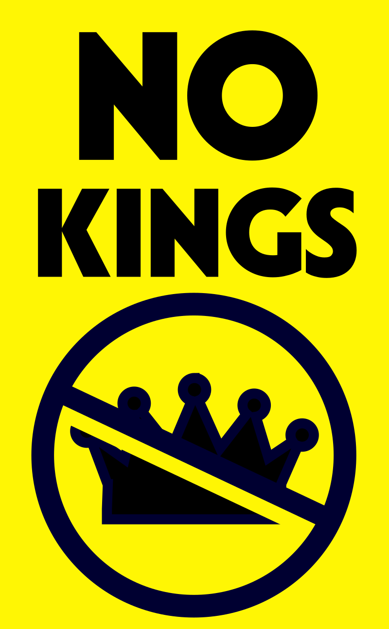 No Kings Protest Poster Anti-monarchy