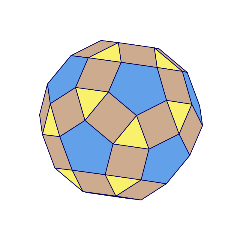Metabidiminished Rhombicosidodecahedron Rotate Animation
