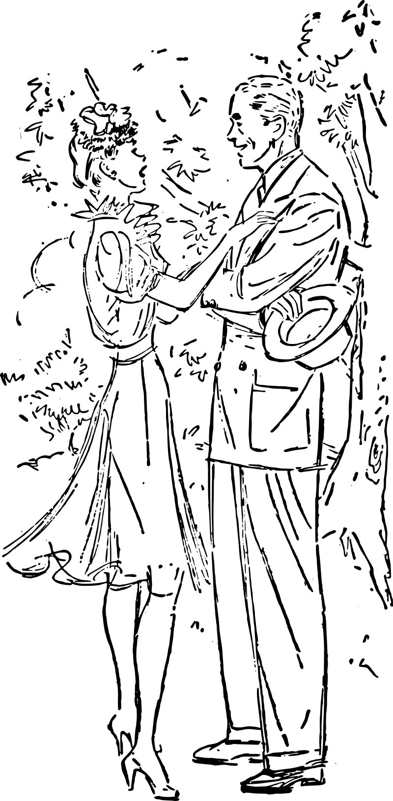 Woman and Man Talking