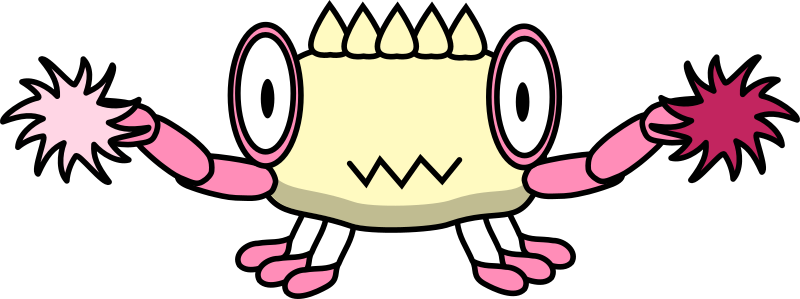 Cartoon Pompom crab