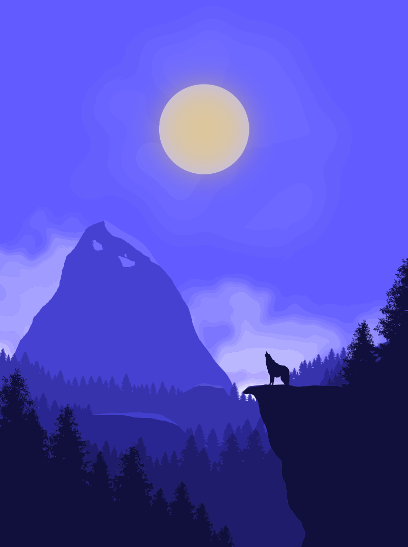 Wolf Howling At Full Moon - Remix